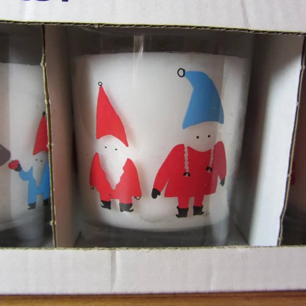 ikea vinterfest set of three scandi gnome candles NIB UNUSED(w3945)